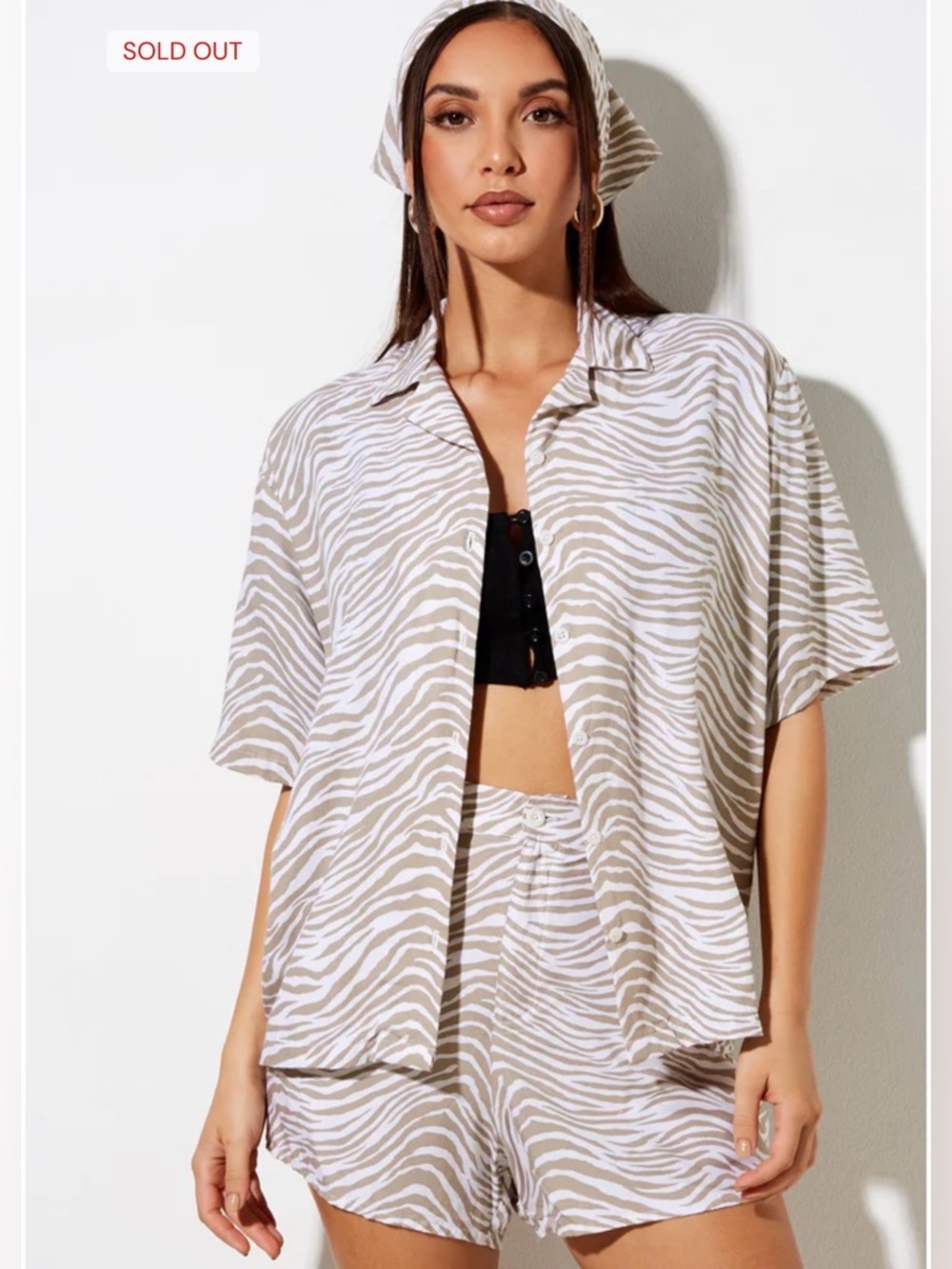 Motel Rocks Narsi Shirt in Tonal Zebra NWT size Small